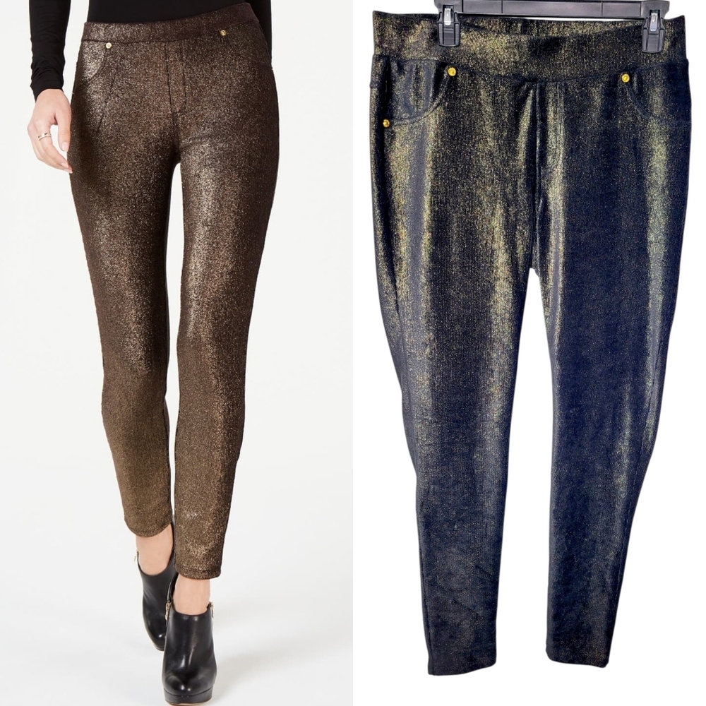 Michael Kors Shimmery Foil Leggings NWOT